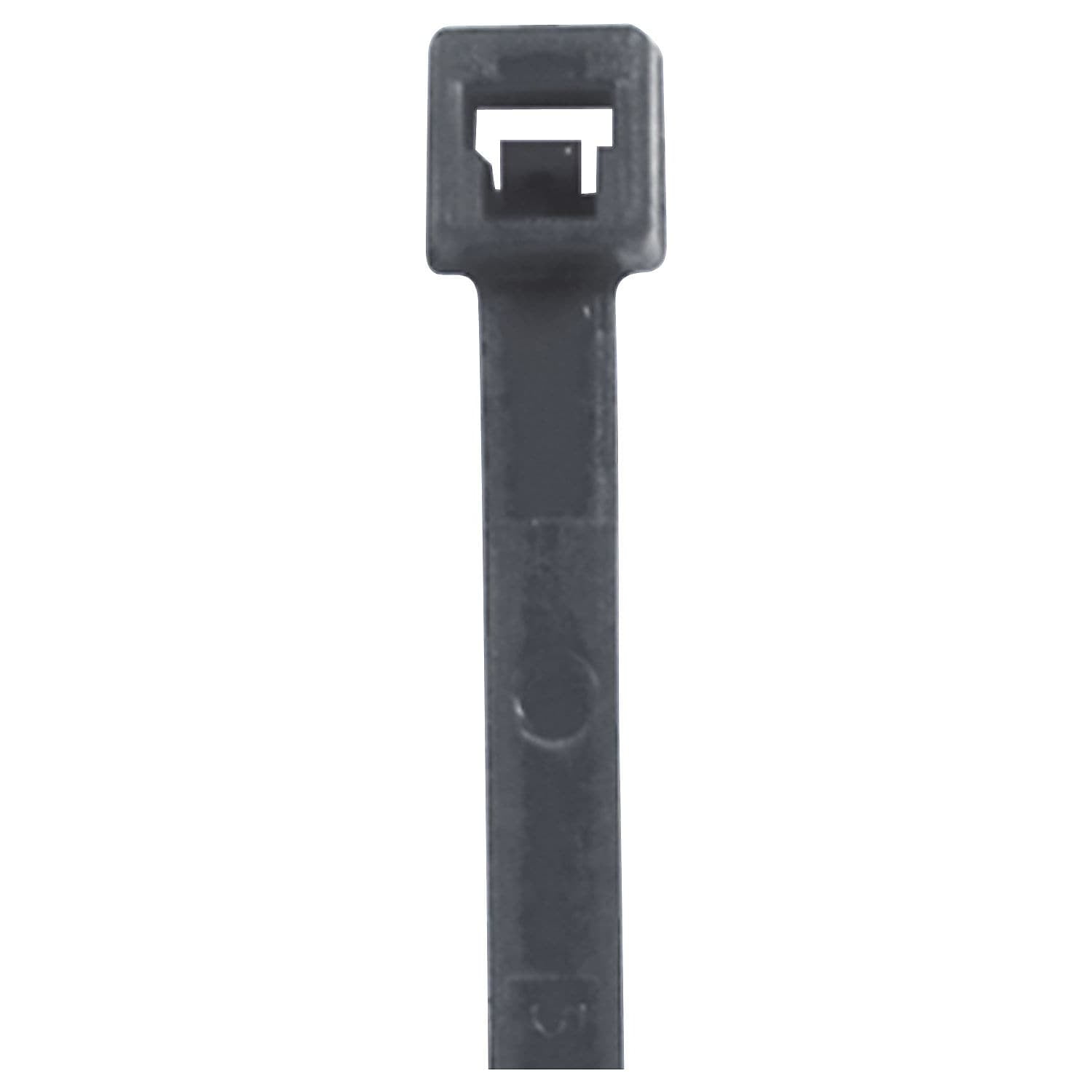 Cable Tie, 8 in L, Gray, Nylon, 40 lb Strength