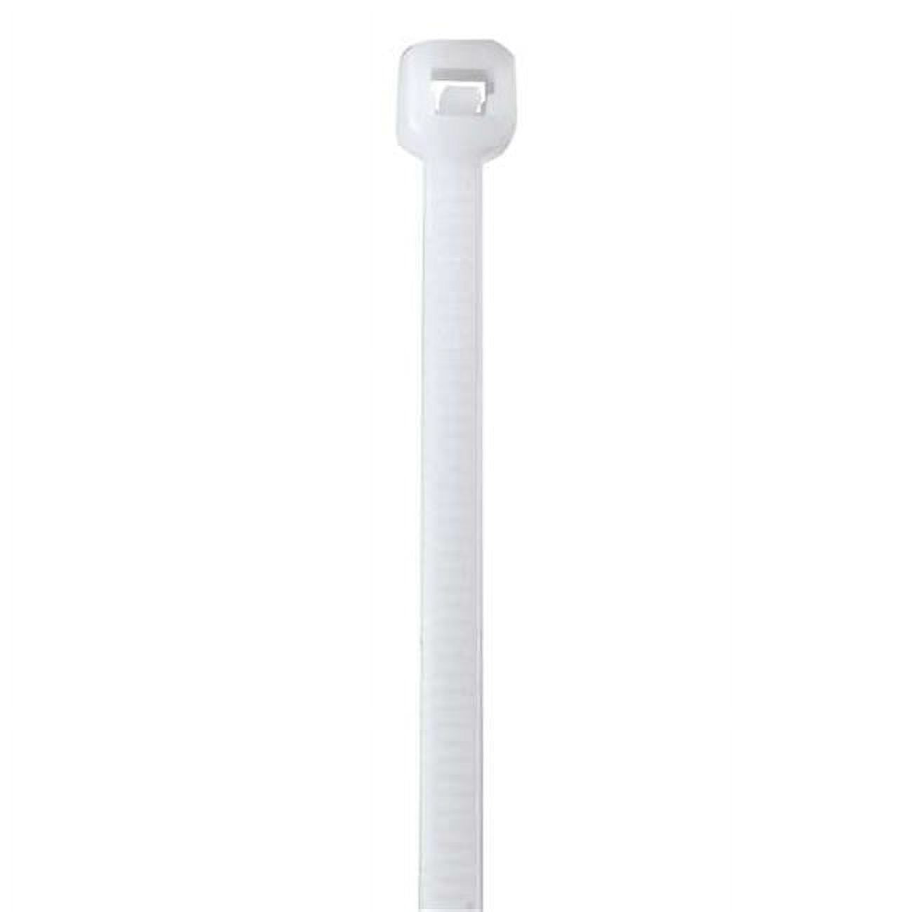 Cable Tie, 5-1/2 in L, Natural, Nylon 6/6, 50 lb Strength