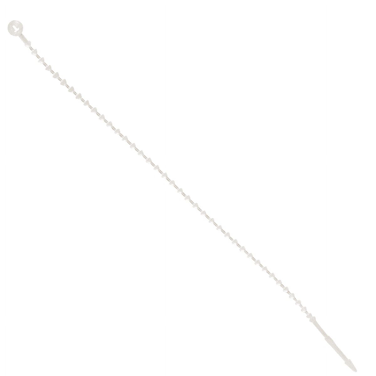 11 in. Nylon Natural Beaded Releasable Security Tie