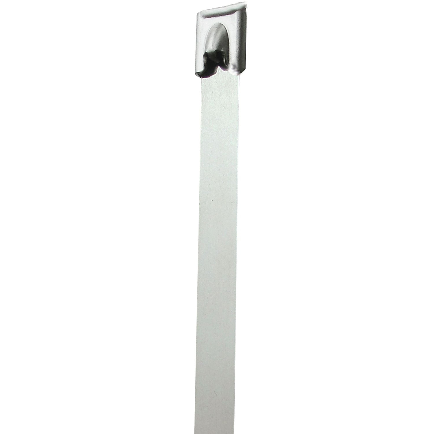 Cable Tie, 20 in L, Silver, Stainless Steel, 150 lb Strength