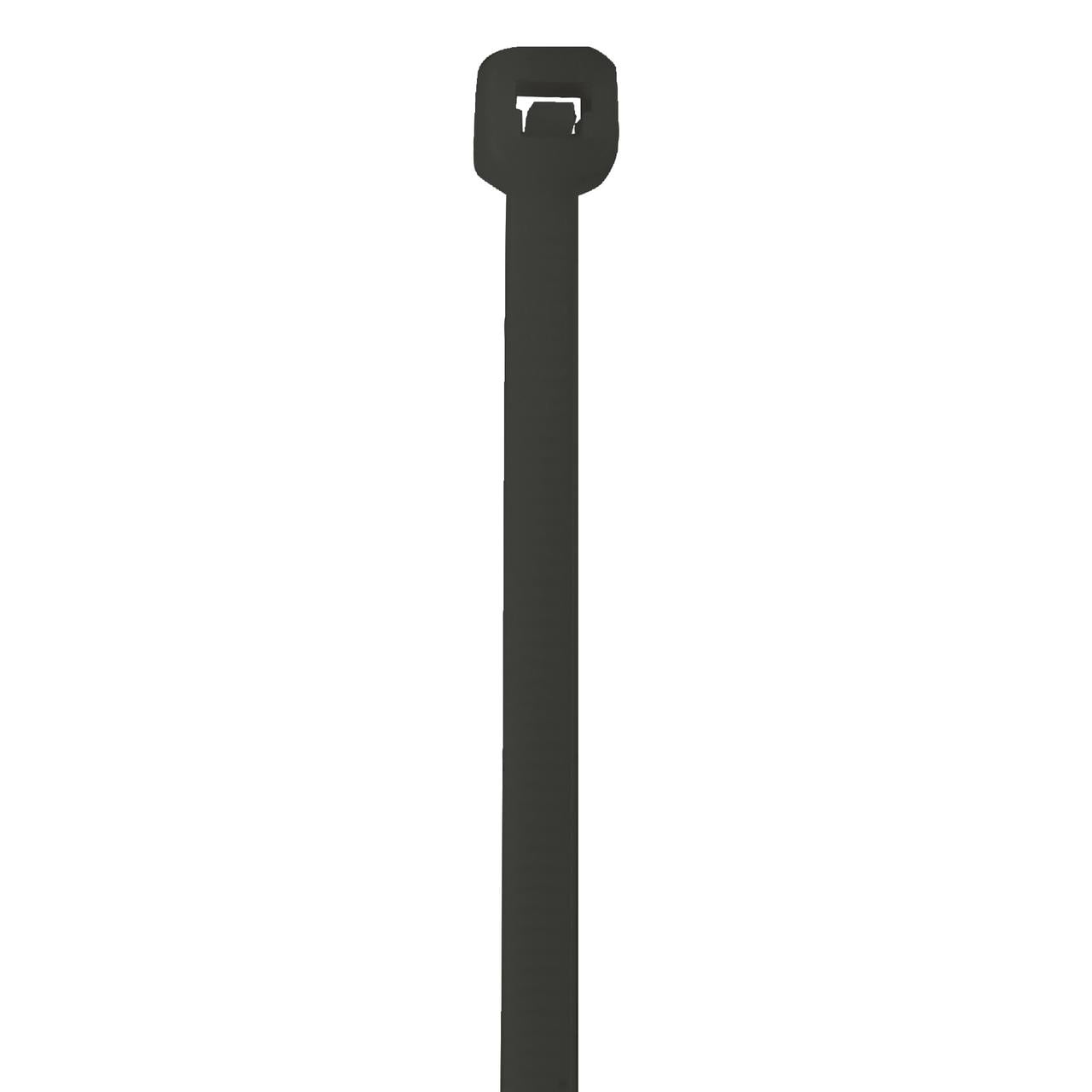 Cable Tie, 11 in L, Black, 40 lb Strength