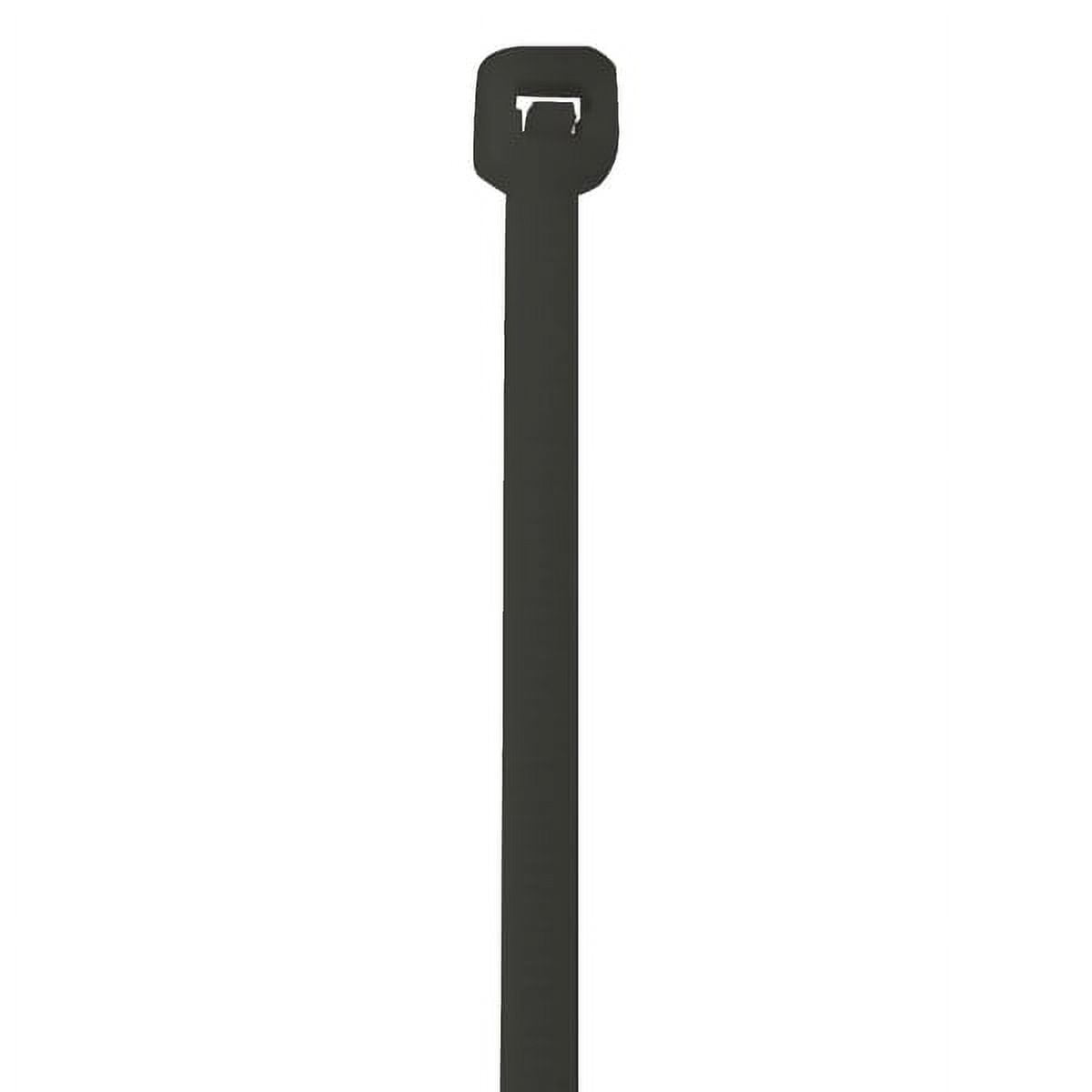 Cable Tie, 21 in L, Black, Nylon 6/6, 50 lb Strength, 500 PK