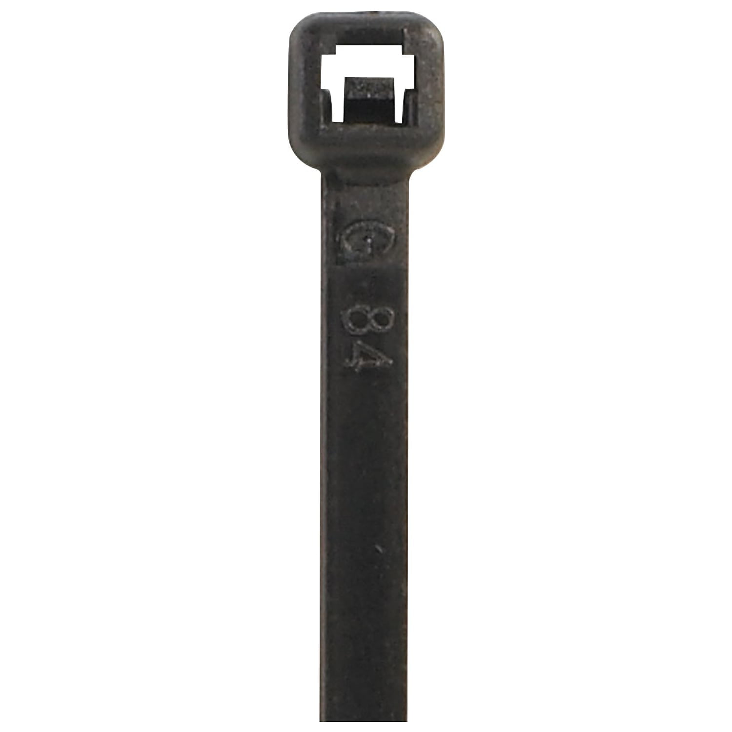 Cable Tie, 6 in L, Black, 18 lb Strength