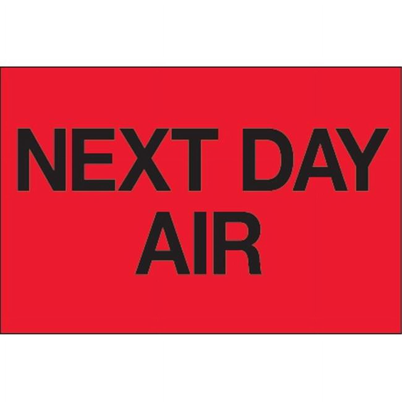 Tape Logic DL1072 2 x 3 in. - Next Day Air Fluorescent Red Labels - Roll of 500