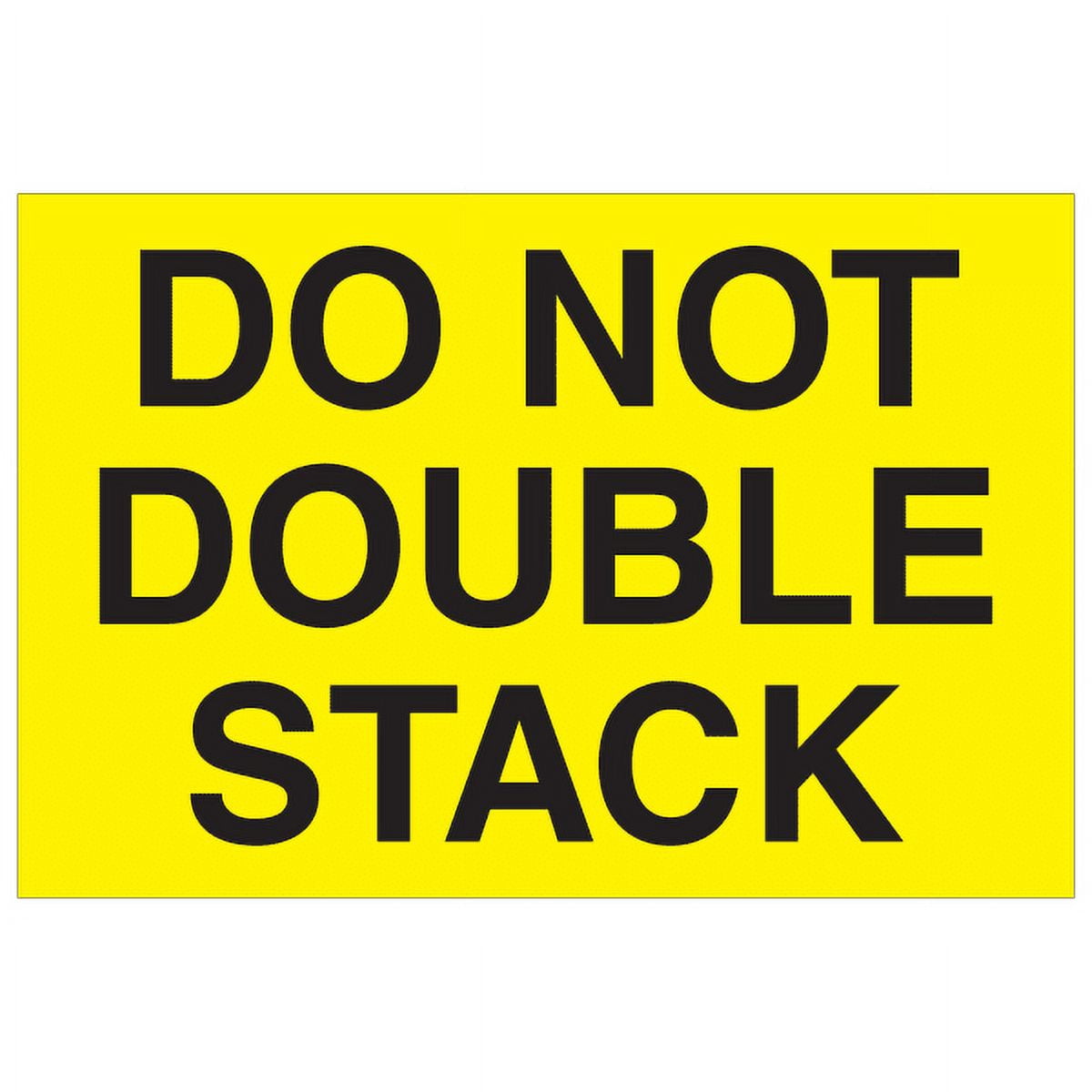 2 x 3 in. - Do Not Double Stack Fluorescent Yellow Labels