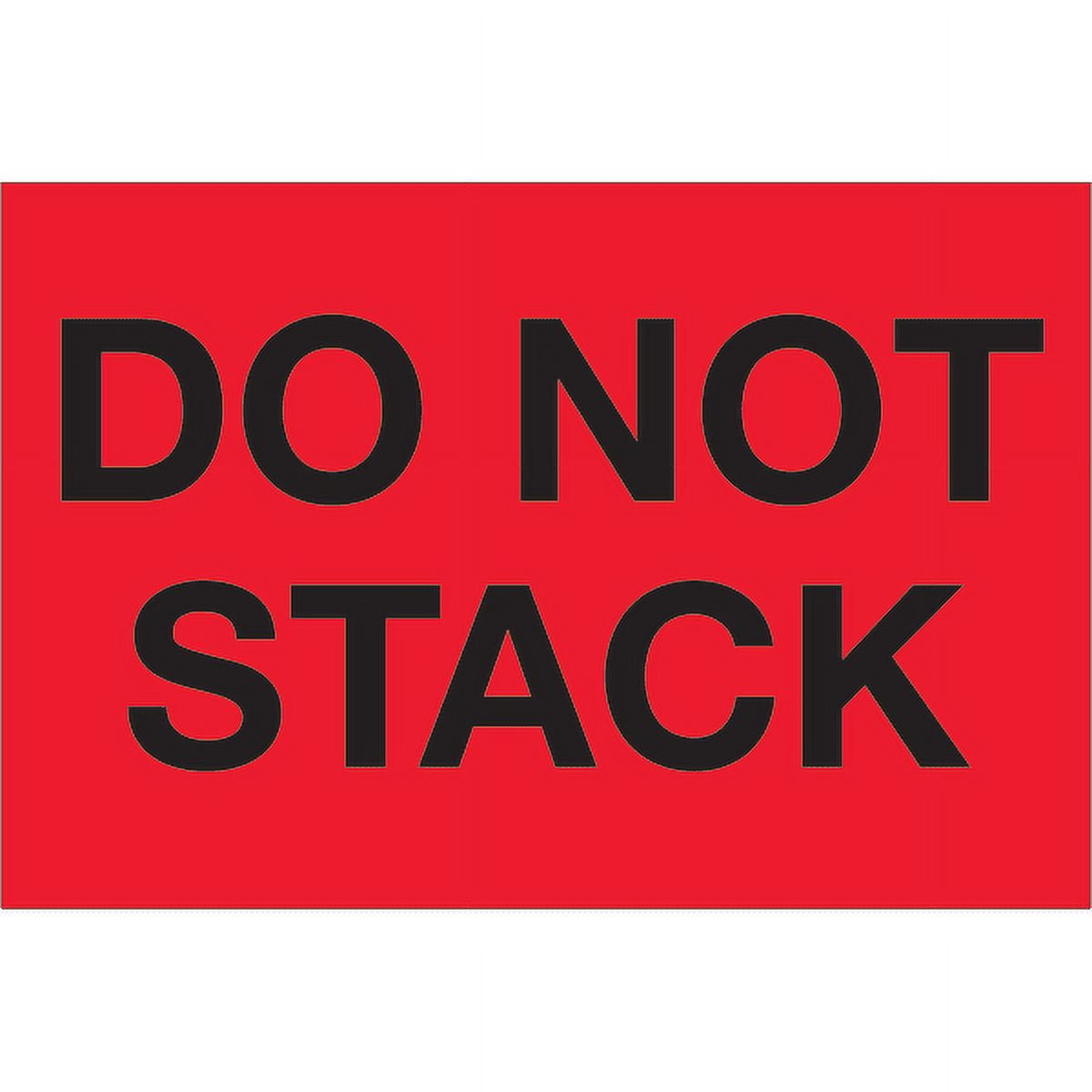 2 x 3 in. - Do Not Stack Fluorescent Red Labels
