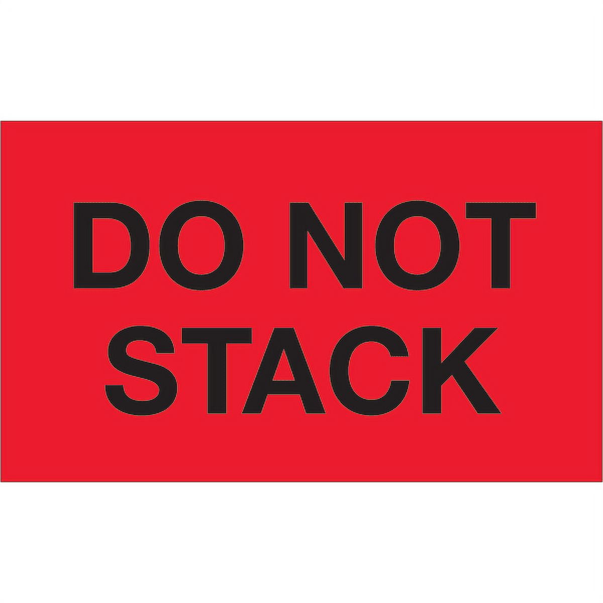 3 x 5 in. - Do Not Stack Fluorescent Red Labels - Roll of 500