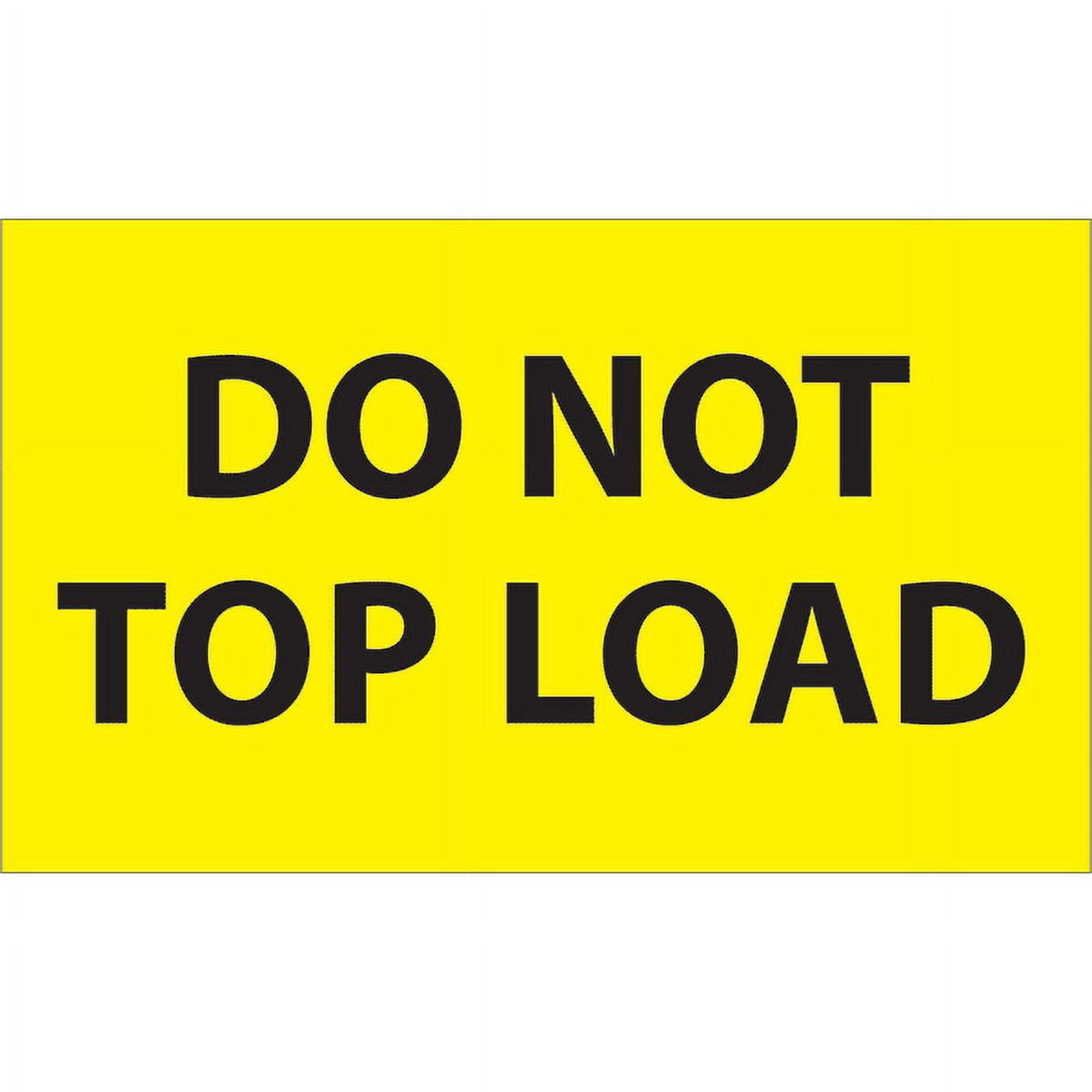 3 x 5 in. - Do Not Top Load Fluorescent Yellow Labels