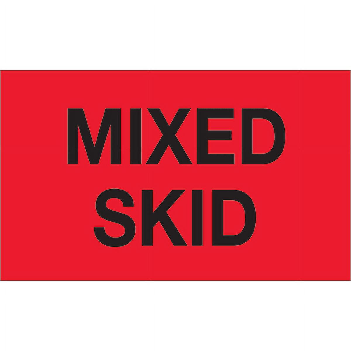 3 x 5 in. - Mixed Skid Fluorescent Red Labels
