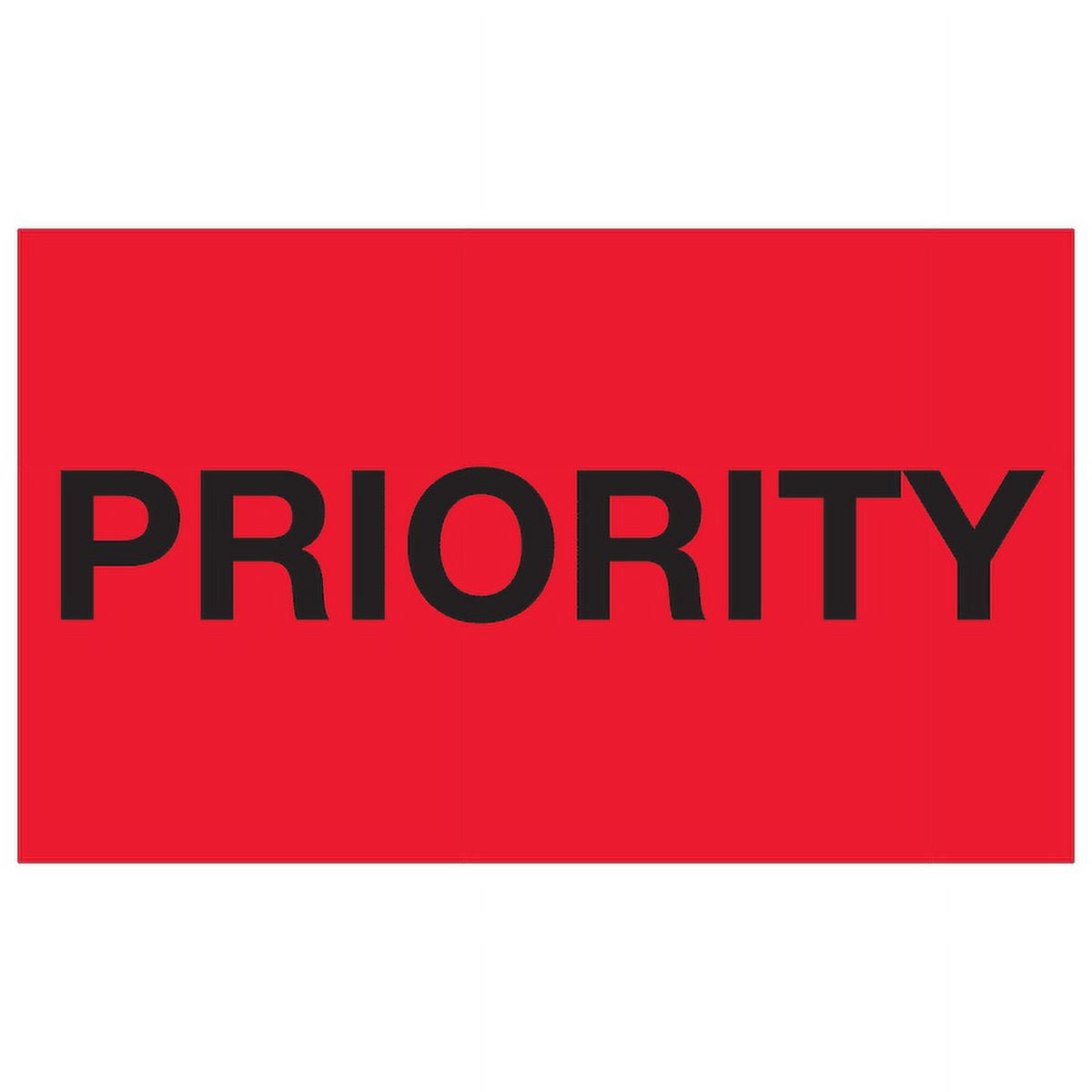 Tape Logic  3 x 5 in. - Priority Fluorescent Red Labels