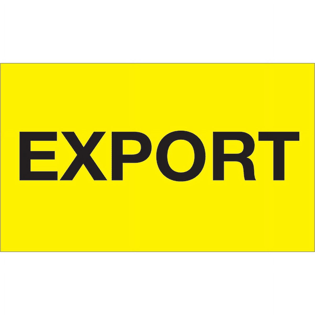 3 x 5 in. - Export Fluorescent Yellow Labels - Roll of 500