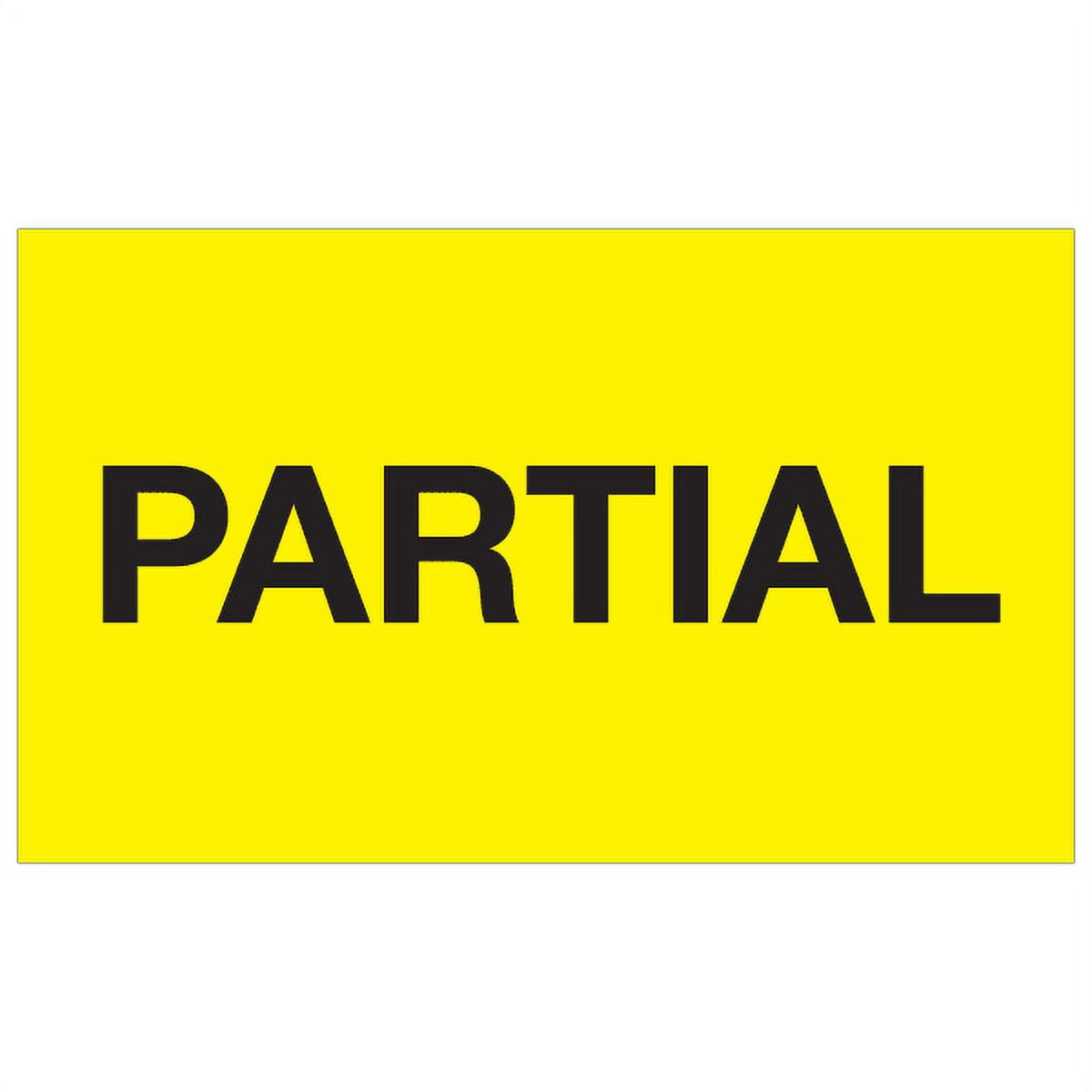 Tape Logic  3 x 5 in. - Partial Fluorescent Yellow Labels - Roll of 500