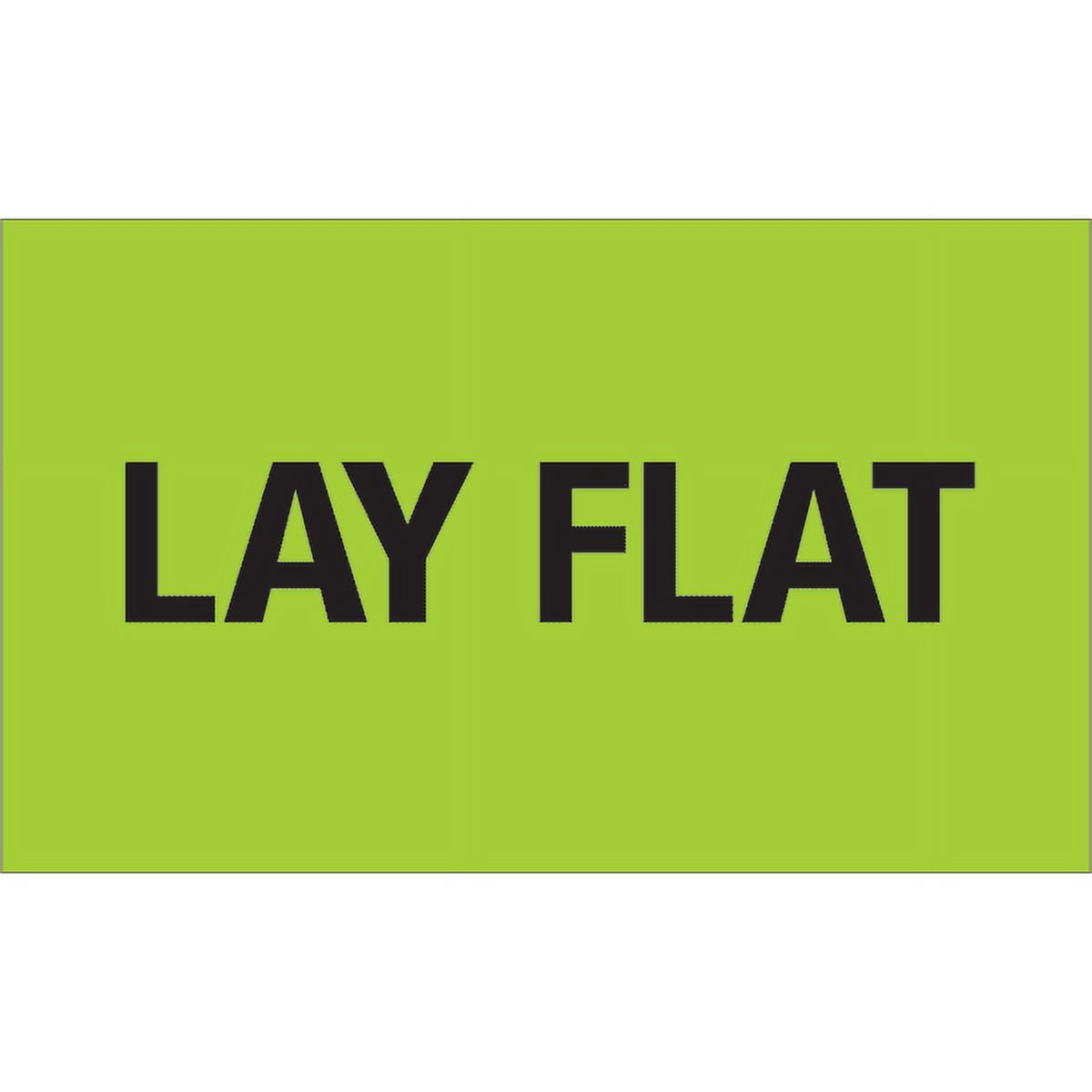 3 x 5 in. - Lay Flat Fluorescent Green Labels - Roll of 500