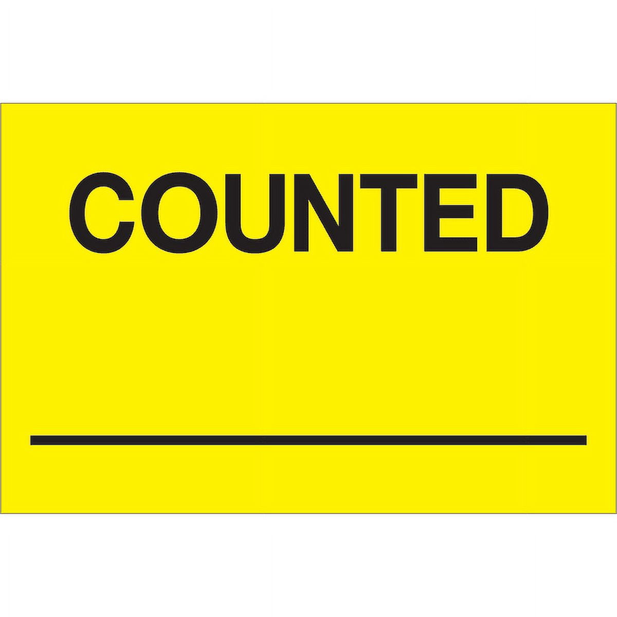 2 x 3 in. - Counted Fluorescent Yellow Labels - Roll of 500