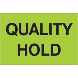 2 x 3 in. - Quality Hold Fluorescent Green Labels