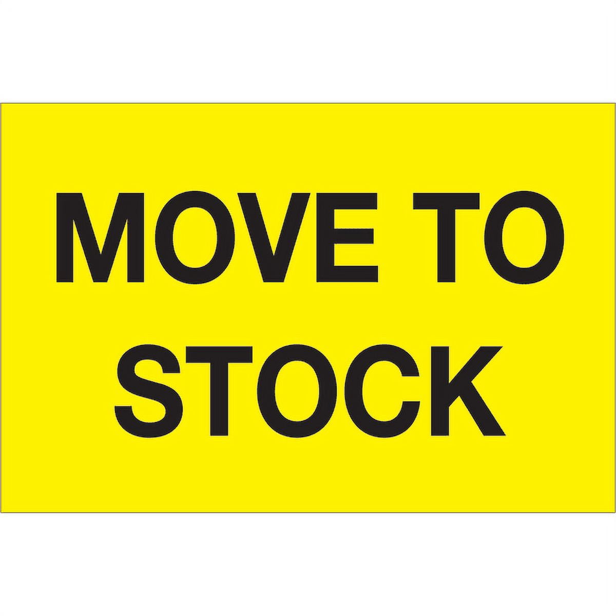 2 x 3 in. - Move To Stock Fluorescent Yellow Labels