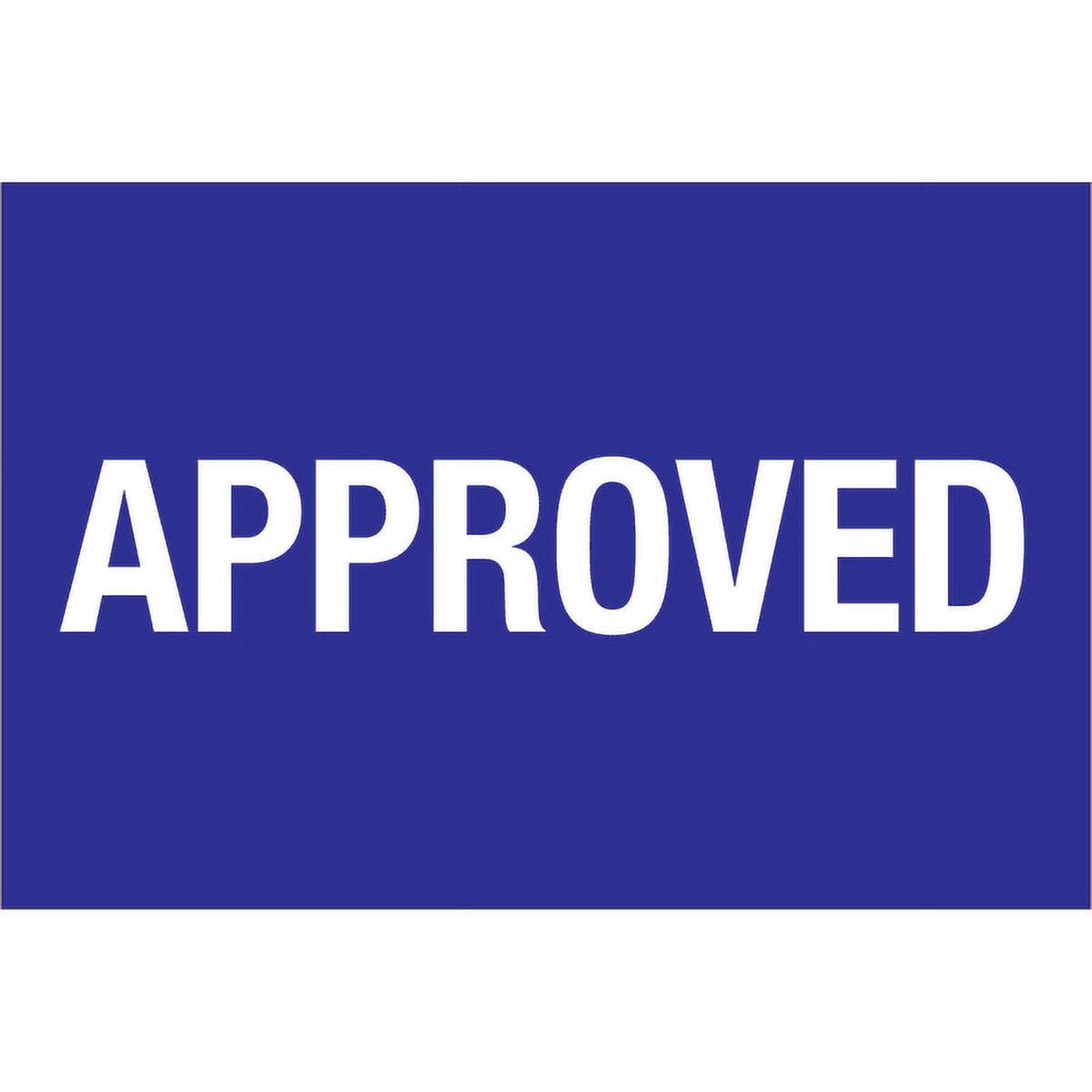 2 x 3 in. - Approved Labels - Blue & White