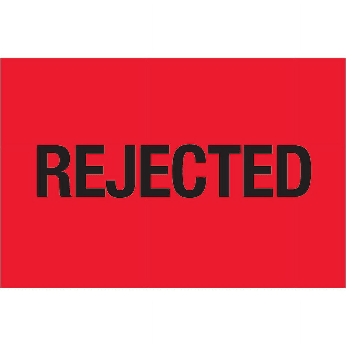 2 x 3 in. - Rejected Fluorescent Red Labels