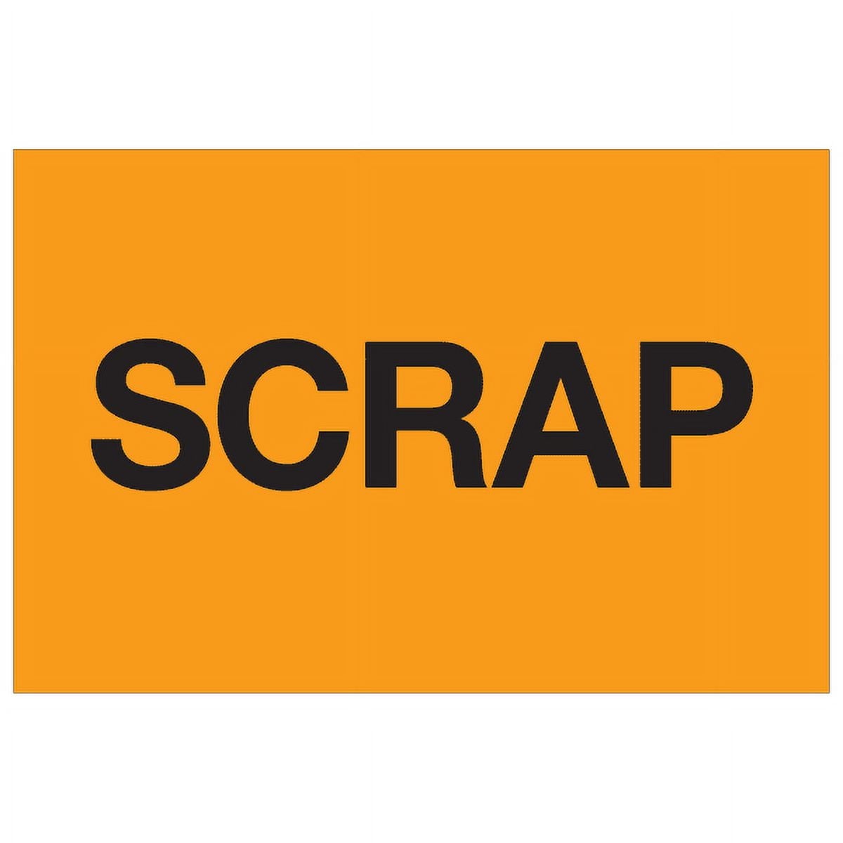 2 x 3 in. - Scrap Fluorescent Orange Labels - Roll of 500