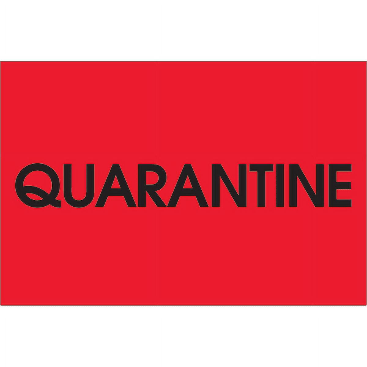 2 x 3 in. - Quarantine Fluorescent Red Labels