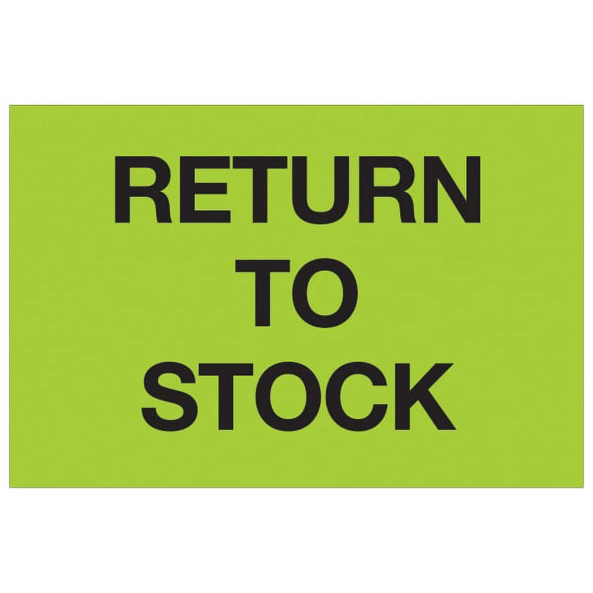 2 x 3 in. - Return To Stock Fluorescent Green Labels