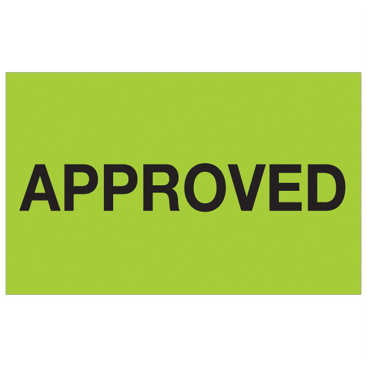 1.25 x 2 in. - Approved Fluorescent Green Labels - Roll of 500
