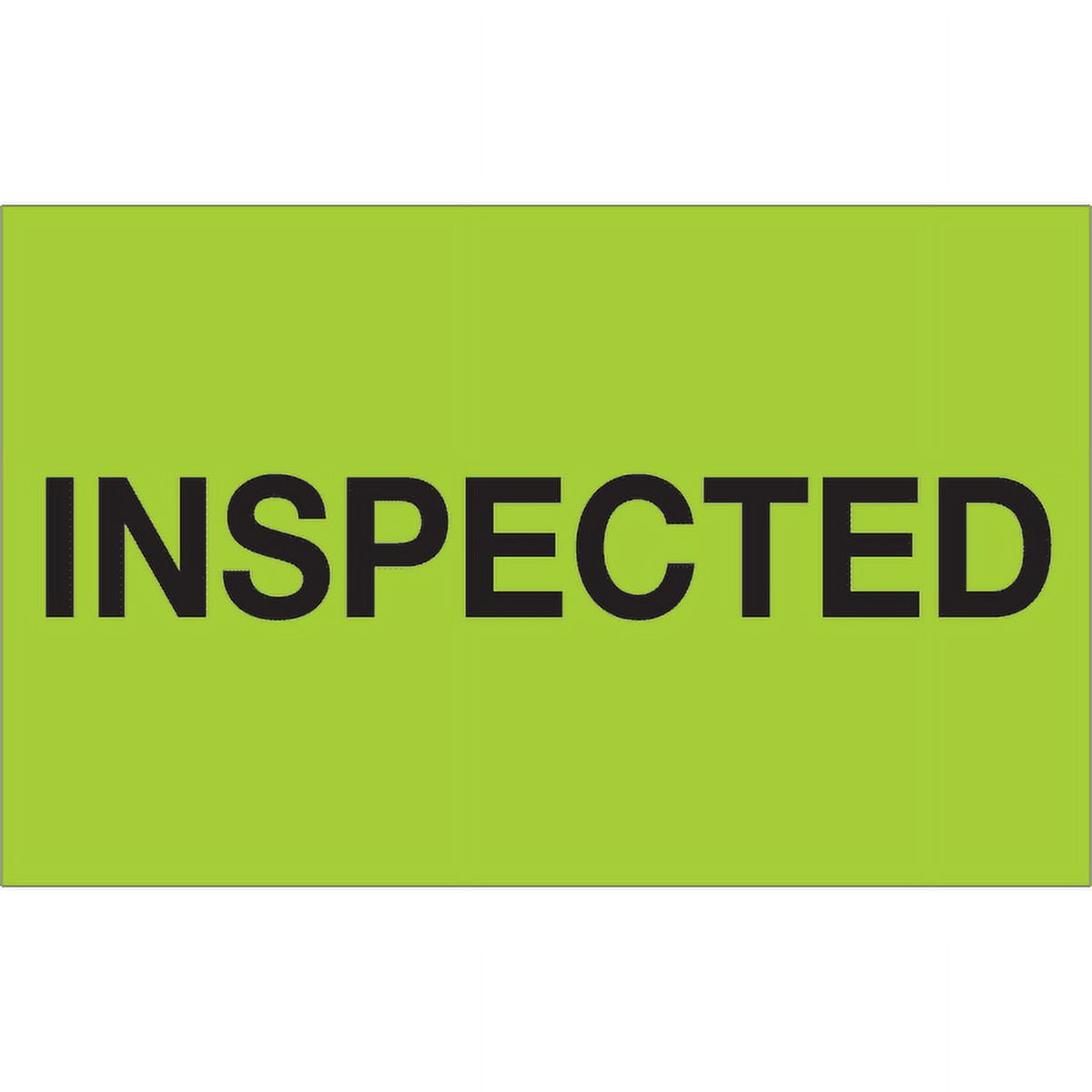 1.25 x 2 in. - Inspected Fluorescent Green Labels