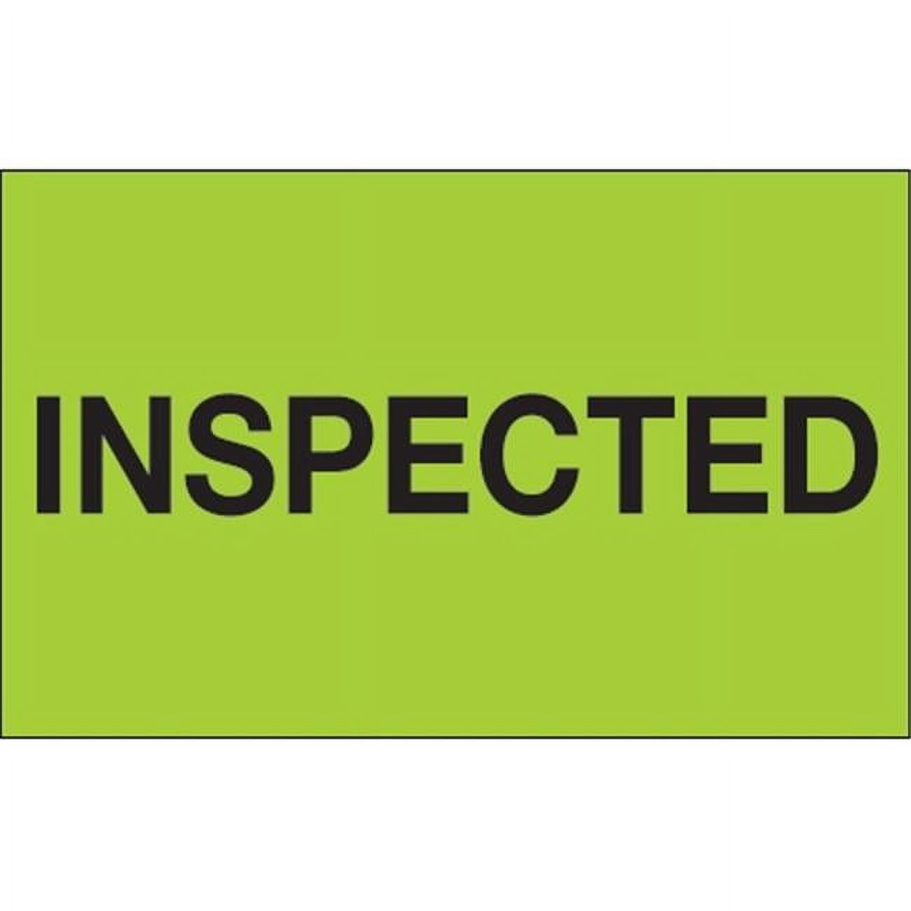 3 x 5 in. - Inspected Fluorescent Green Labels