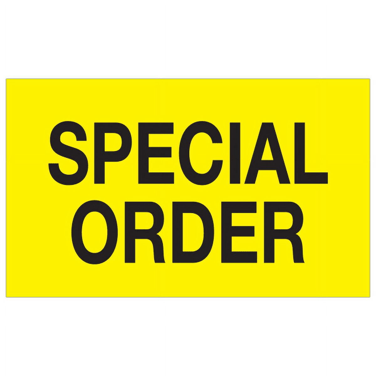 3 x 5 in. Special Order Fluorescent Yellow Labels - Roll of 500