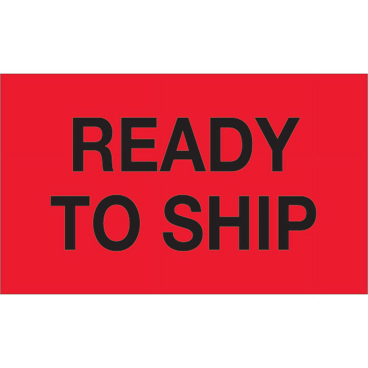 Tape Logic DL1172 3 x 5 in. - Ready To Ship Fluorescent Red Labels - Roll of 500