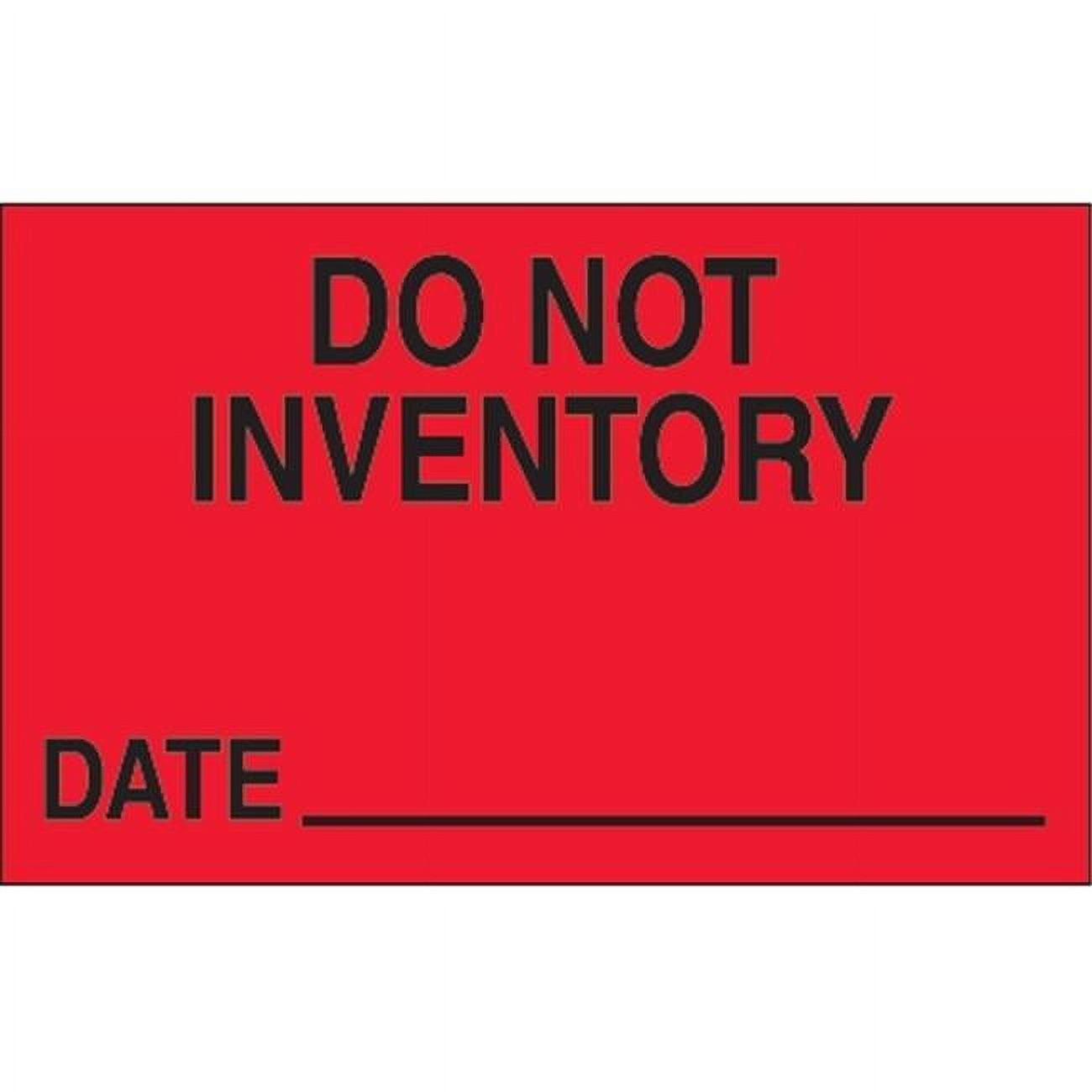 Tape Logic DL1176 1.25 x 2 in. - Do Not Inventory - Date Fluorescent Red Labels - Roll of 500