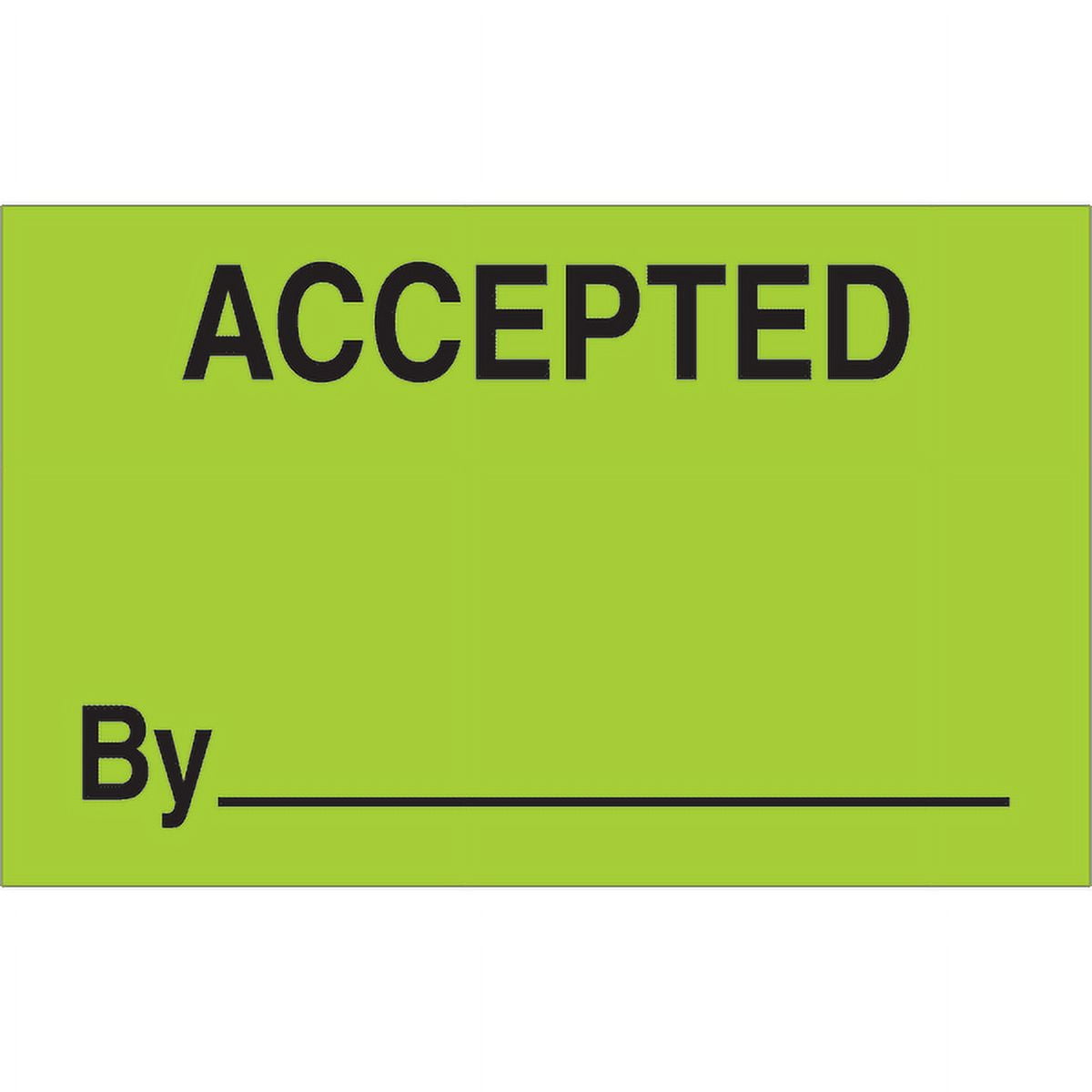 1.25 x 2 in. - Accepted By Fluorescent Green Labels