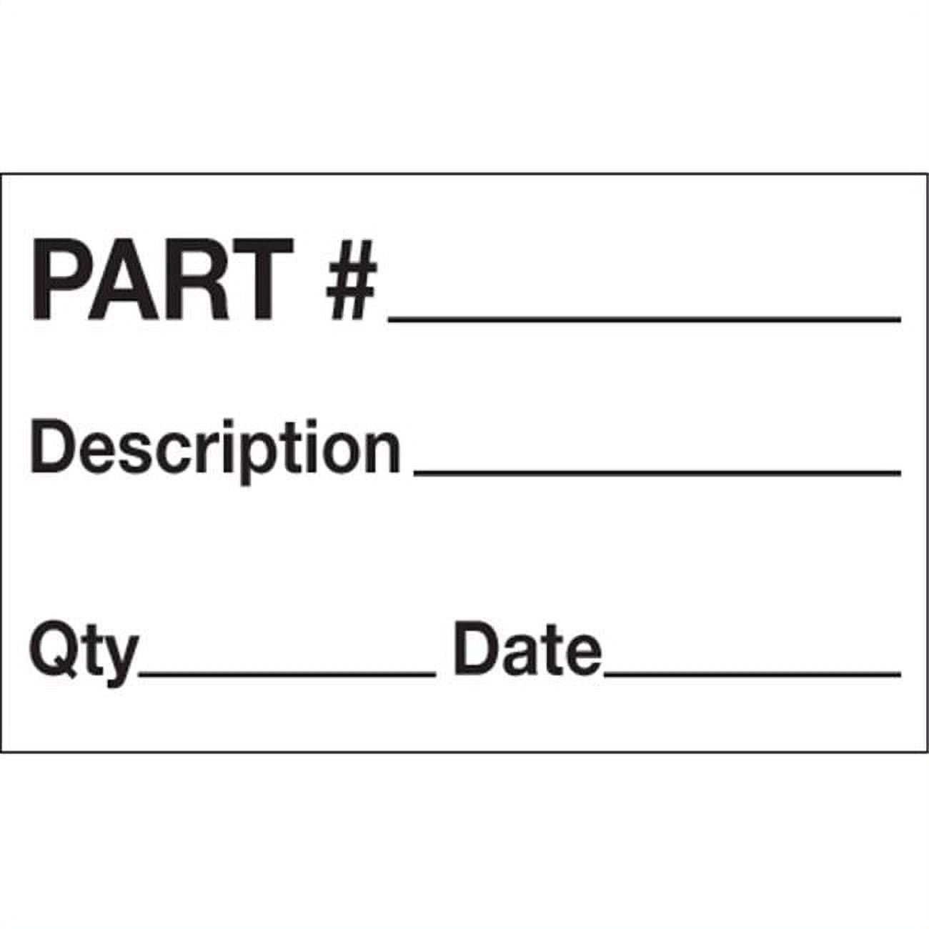 Tape Logic DL1183 1.25 x 2 in. - Part No.- Description - Quantity - Date Labels, Black & White - Roll of 500