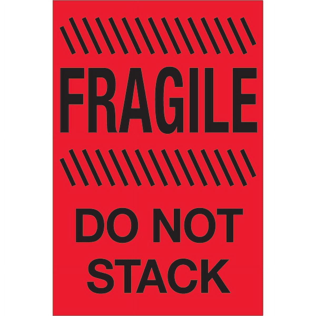 Tape Logic  4 x 6 in. - Fragile - Do Not Stack Fluorescent Red Labels - Roll of 500