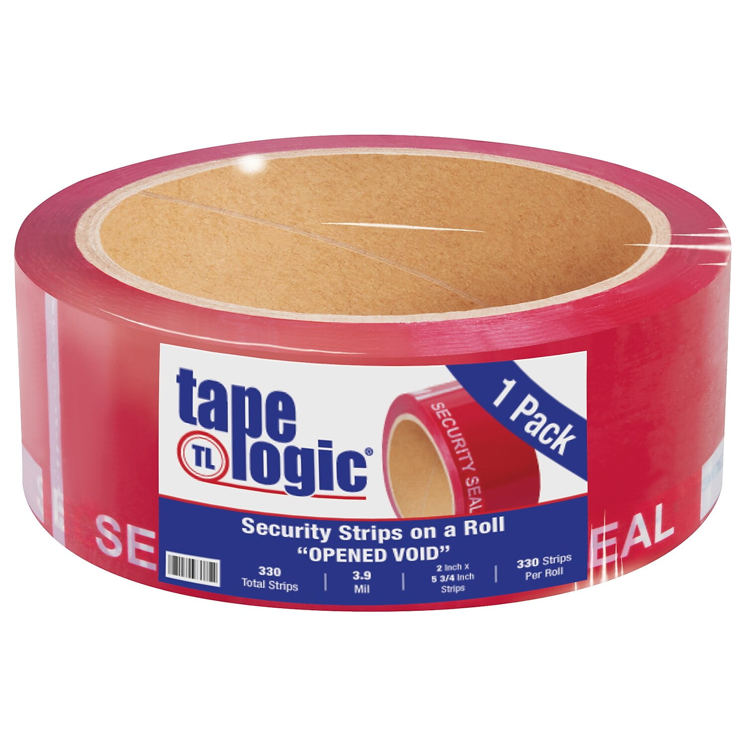 Tape Logic T90257RD1PK 2 in. x 5 0.75 in. Red Security Strips on a Roll -  BOX Partners LLC