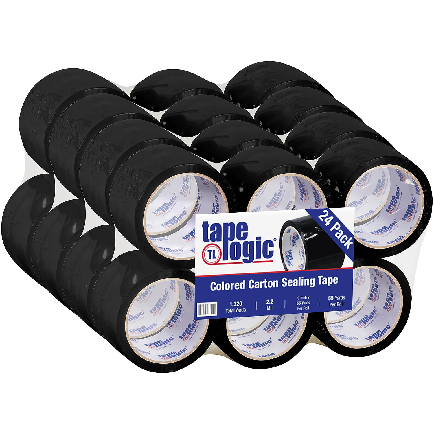 3 in. x 55 yards Black Carton Sealing Tape