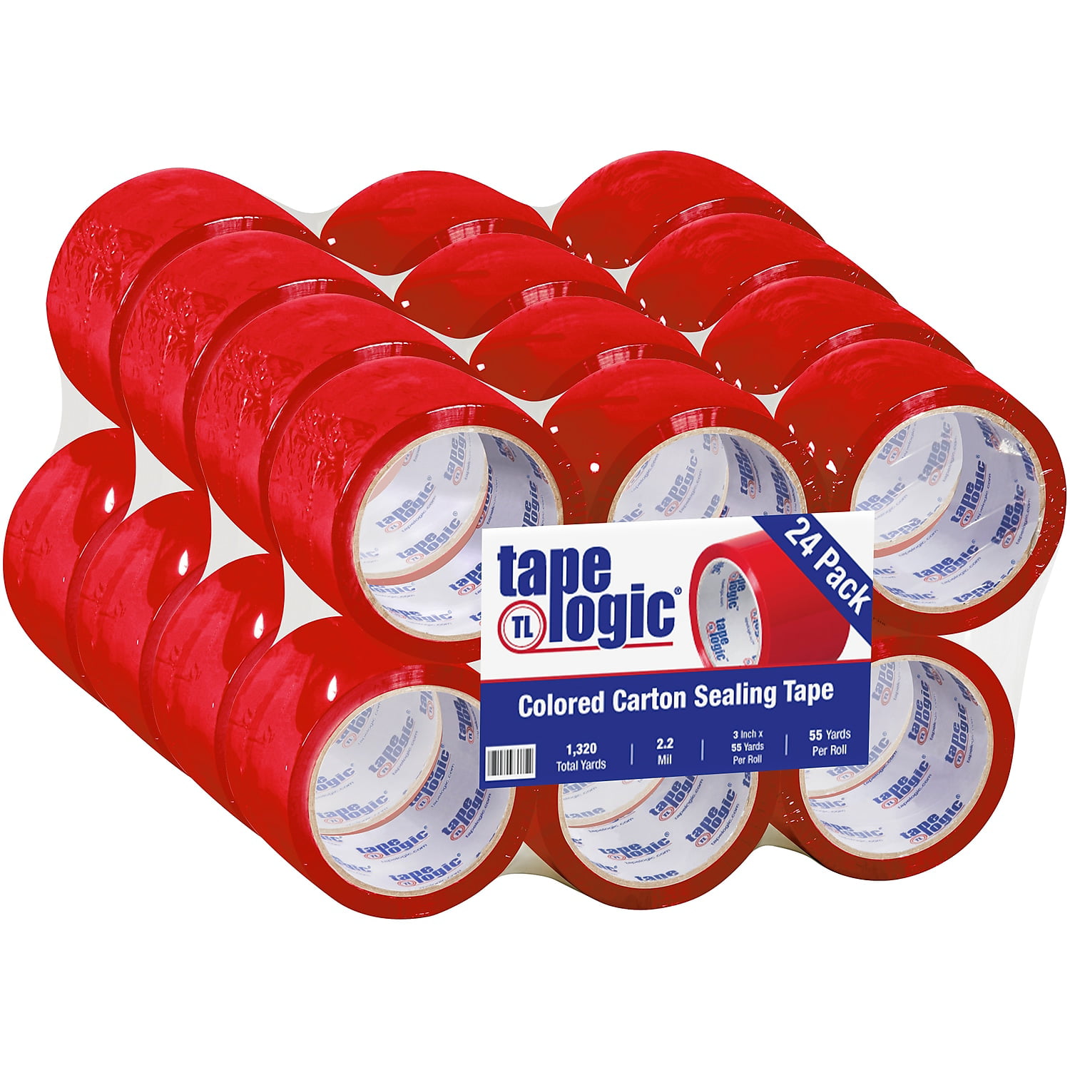 3 in. x 55 yards Red Carton Sealing Tape