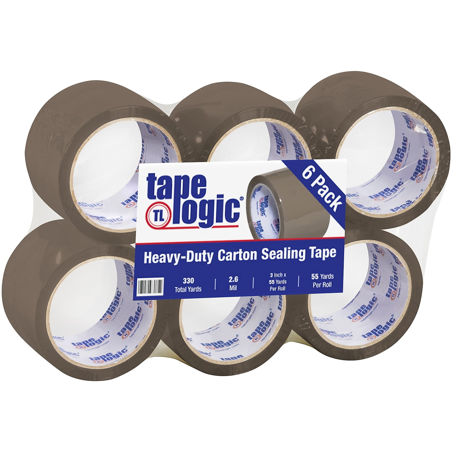 Tape Logic T905291T6PK 3 in. x 55 yards Tan No.291 Industrial Tape - Pack of 6