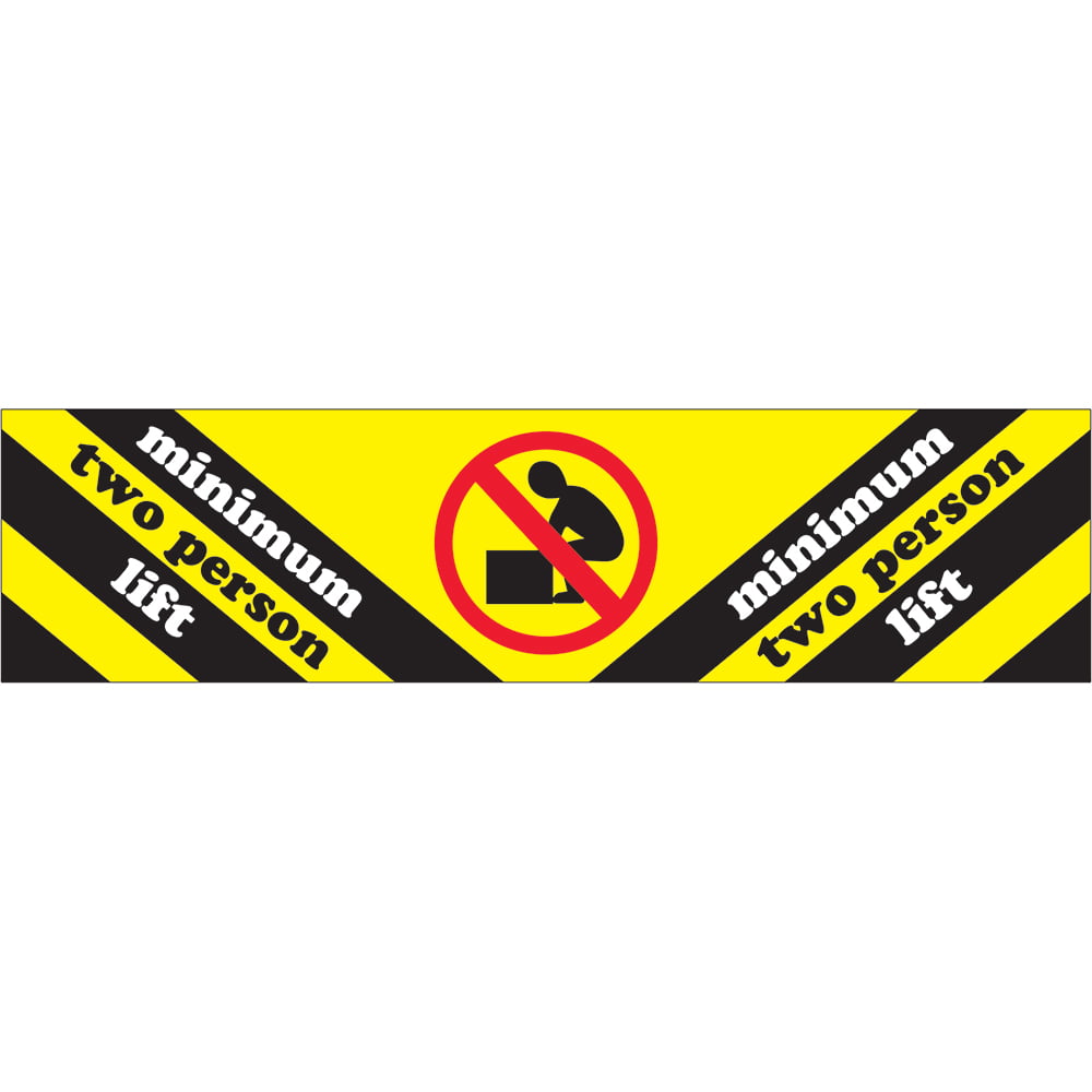 2 x 8 in. - Minimum Two Person Lift Labels, Multiple - Roll of 500