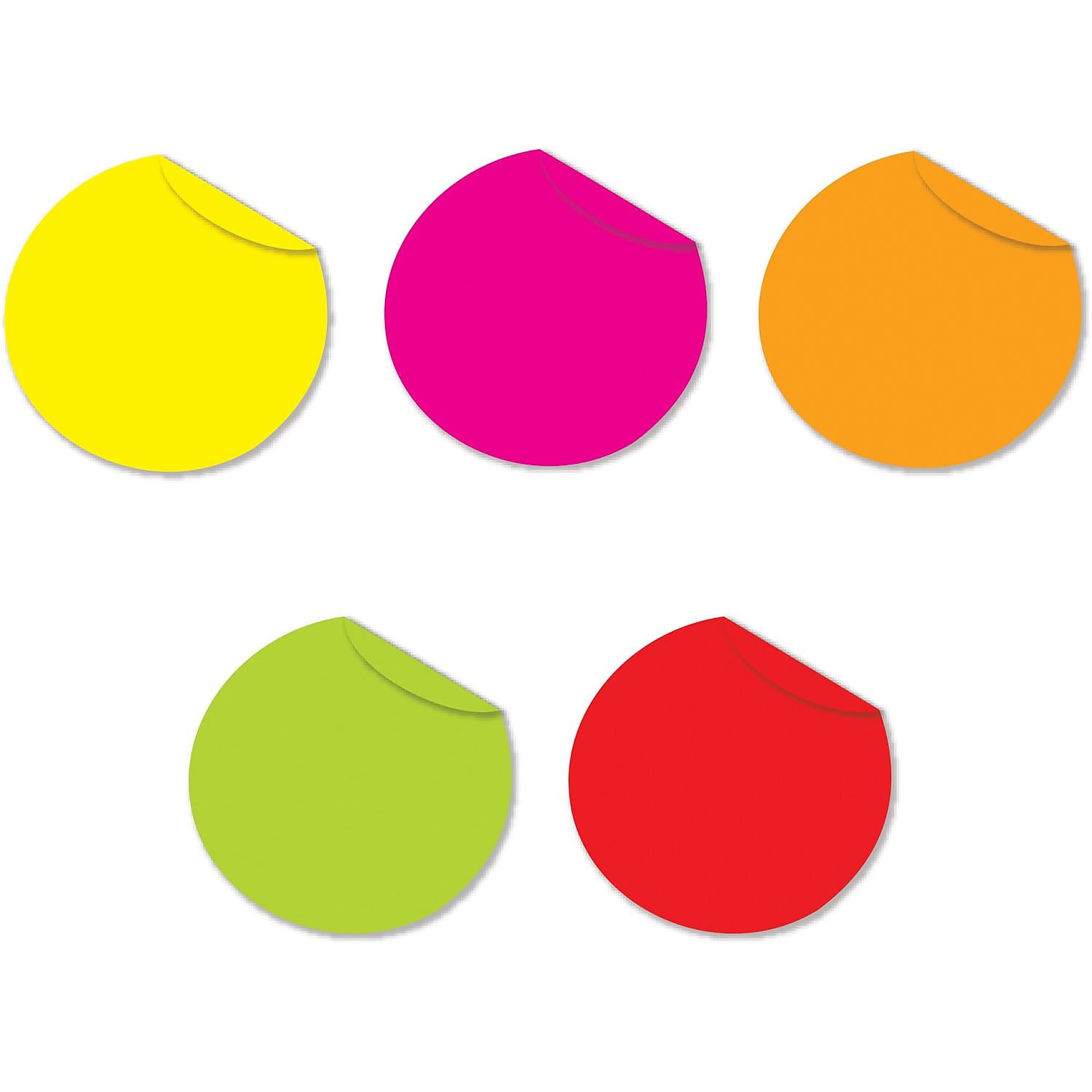 1 in. Fluorescent Packs Inventory Circles