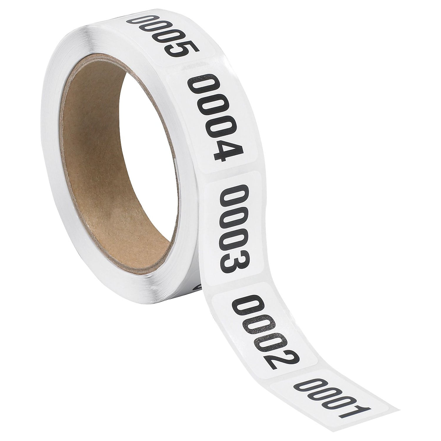 1 x 1.50 in. 0001-0500 Consecutive Numbered Labels - Black & White