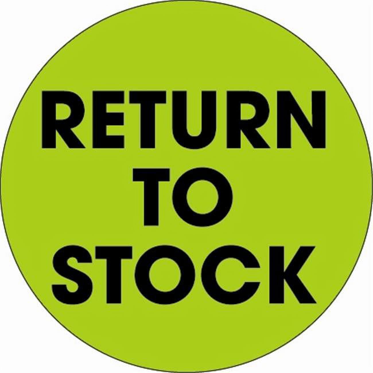 2 in. Circle - Return To Stock Fluorescent Green Labels - Roll of 500