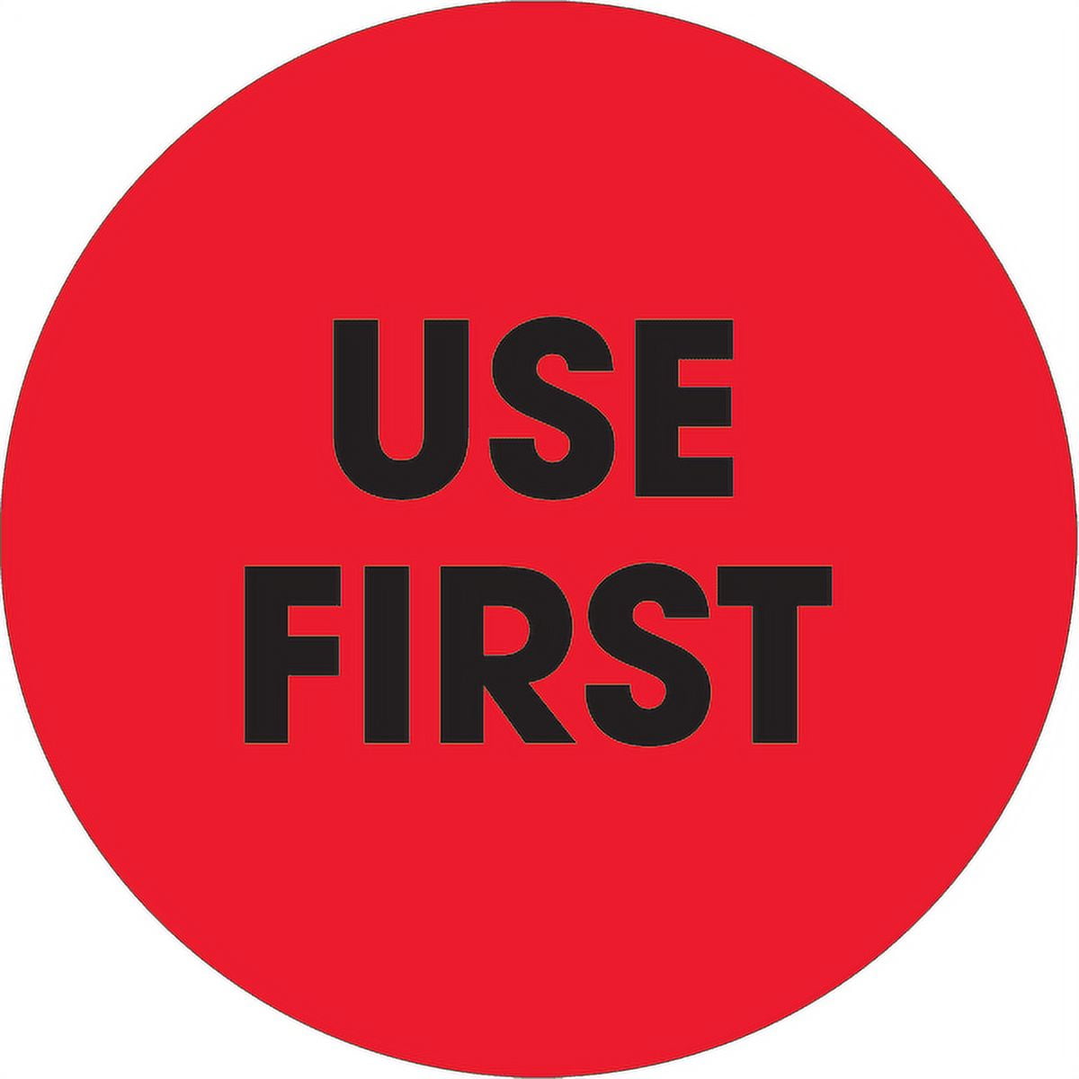 Tape Logic  2 in. Circle - Use First Fluorescent Red Labels - Roll of 500