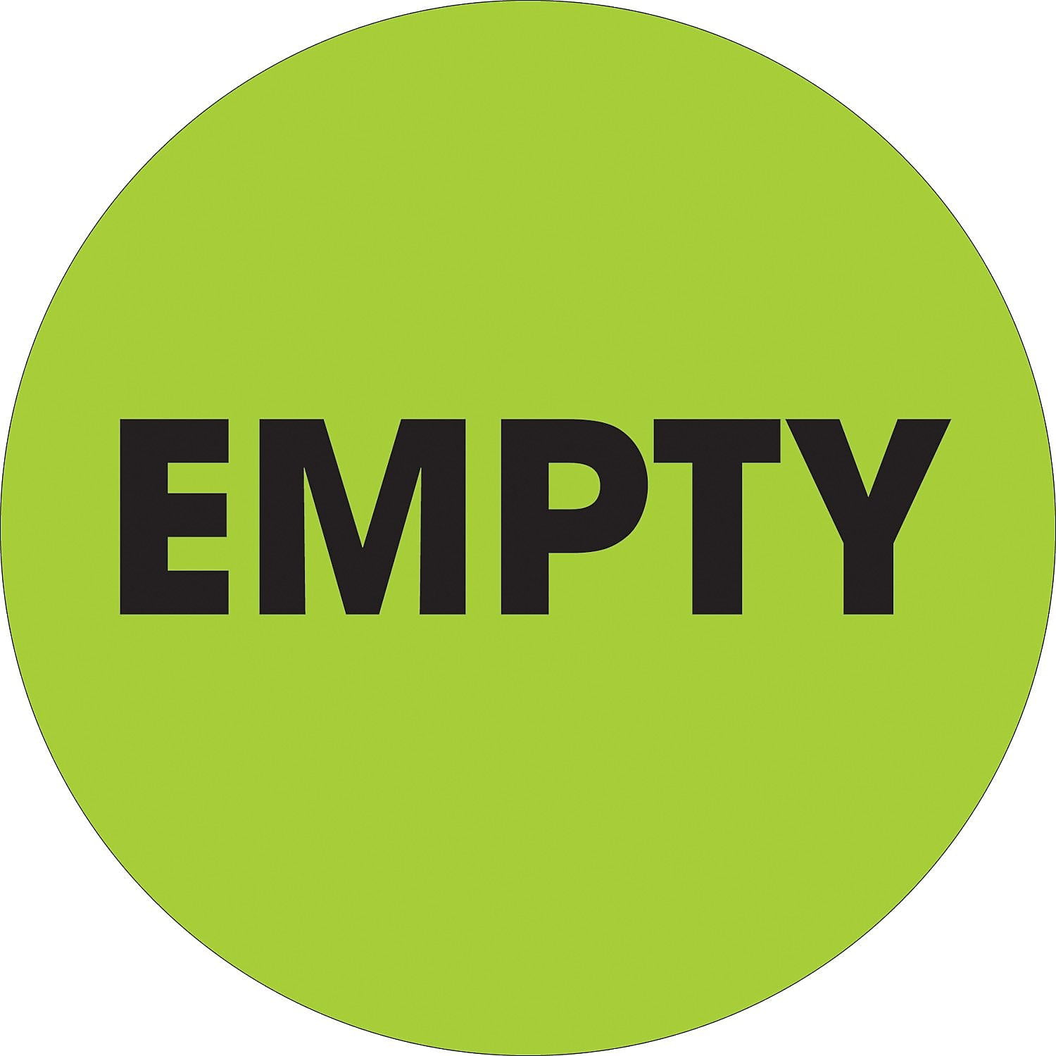2 in. Circle - Empty Fluorescent Green Labels - Roll of 500