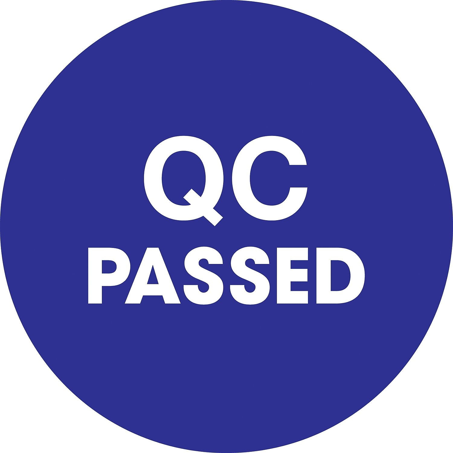2 in. Circle - QC Passed Blue Labels - Blue - Roll of 500