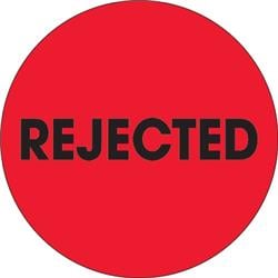 2 in. Circle - Rejected Fluorescent Red Labels