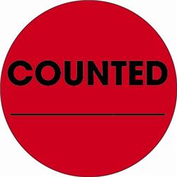 2 in. Circle - Counted Fluorescent Red Labels - Roll of 500