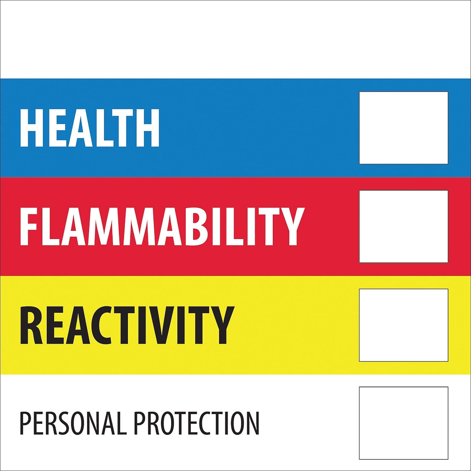 4 x 4 in. - Health Flammability Reactivity Labels - Multiple - Roll of 500