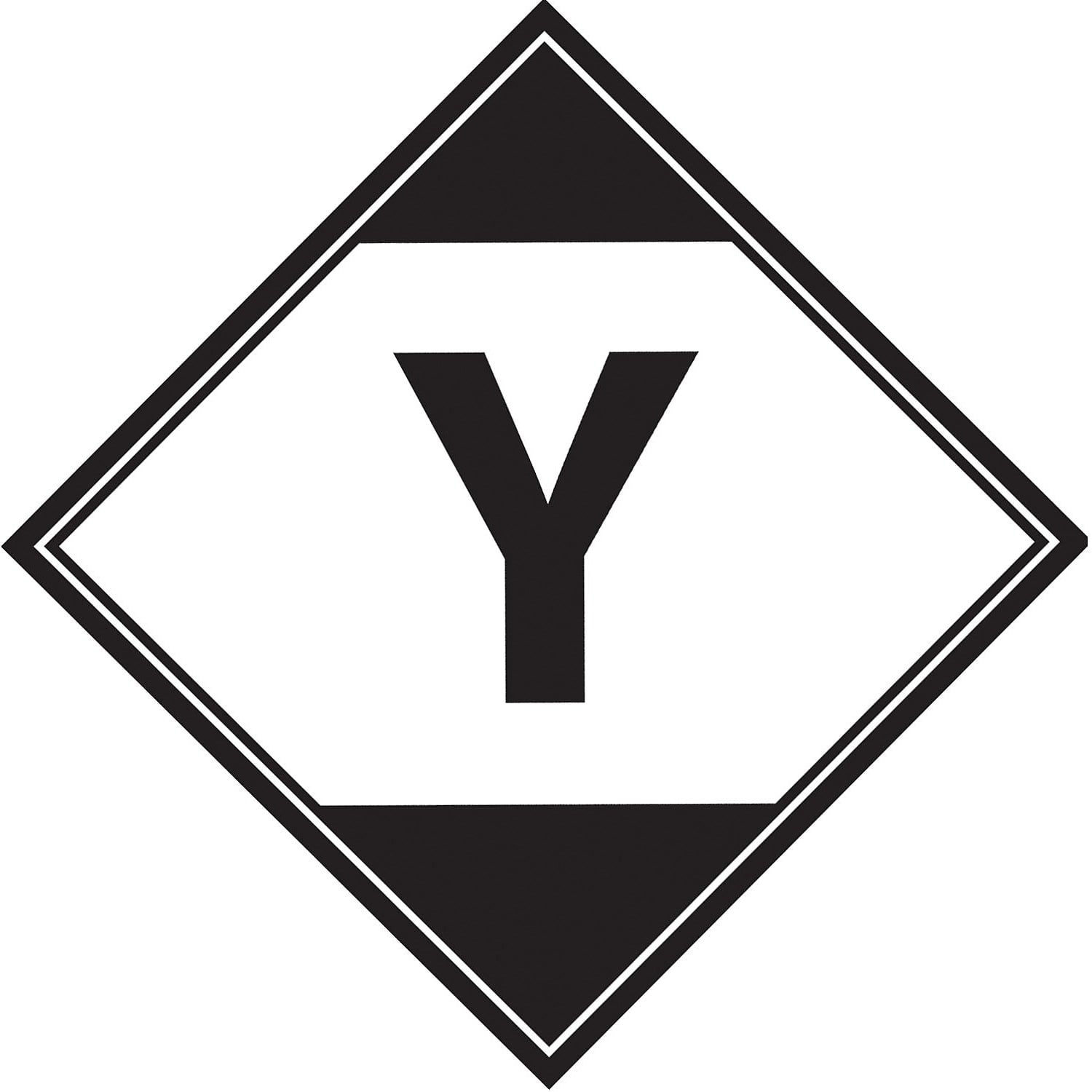 4 x 4.25 in. - Y Regulated Labels - Black & White
