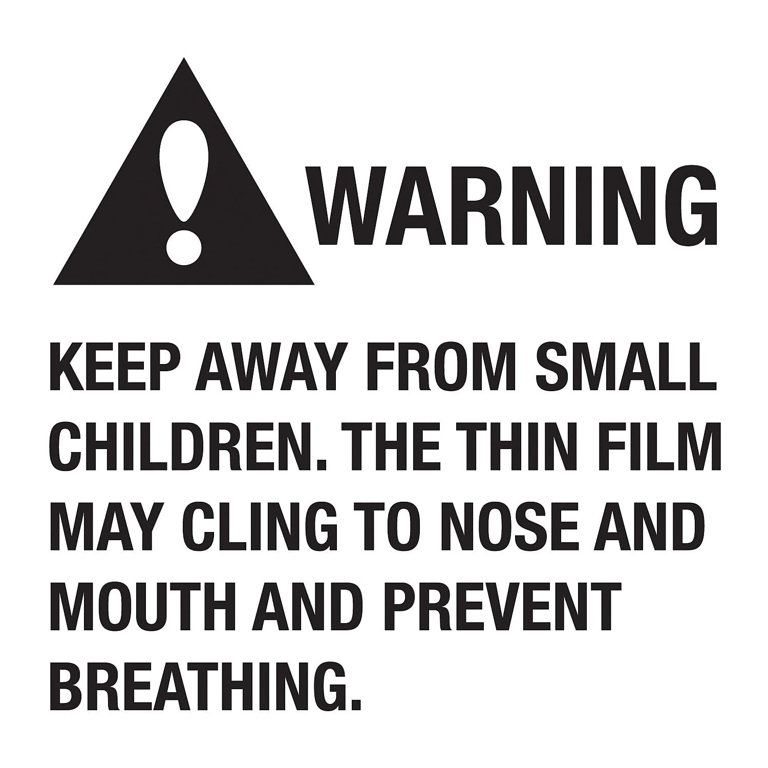 2 x 2 in. - Warning Keep Away From Small Children Labels - Black & White